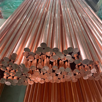 Lunghezza 1-6m o come servizio di piegatura per materie prime 2m C1100 Rame rotonda di rame Barre di ottone massello piatto rotondo